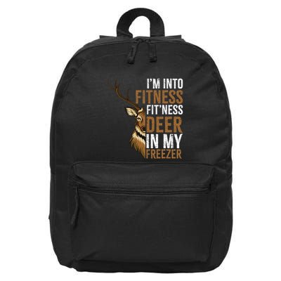 I'm Into Fitness Fit'ness Deer In My Freezer Hunting Deer 16 in Basic Backpack