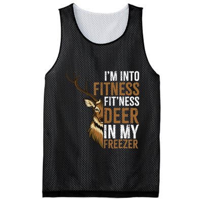 I'm Into Fitness Fit'ness Deer In My Freezer Hunting Deer Mesh Reversible Basketball Jersey Tank