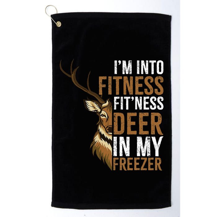 I'm Into Fitness Fit'ness Deer In My Freezer Hunting Deer Golf Towel