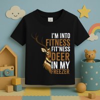 I'm Into Fitness Fit'ness Deer In My Freezer Hunting Deer Toddler T-Shirt