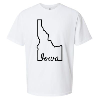 Idaho Iowa Funny Geography Mix Up Joke Idawa State Pride Sueded Cloud Jersey T-Shirt