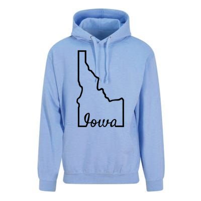 Idaho Iowa Funny Geography Mix Up Joke Idawa State Pride Unisex Surf Hoodie