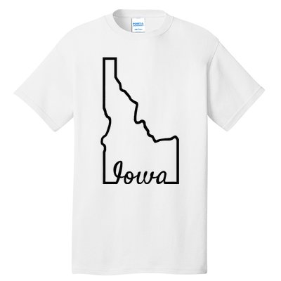 Idaho Iowa Funny Geography Mix Up Joke Idawa State Pride Tall T-Shirt