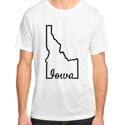 Idaho Iowa Funny Geography Mix Up Joke Idawa State Pride Adult ChromaSoft Performance T-Shirt