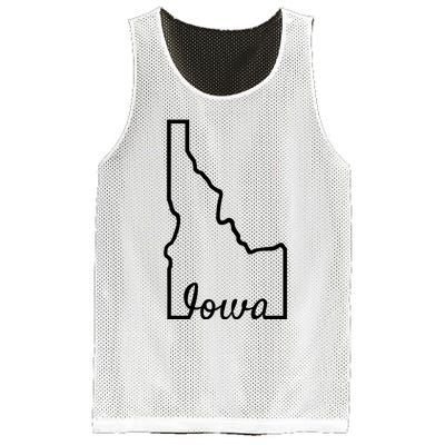 Idaho Iowa Funny Geography Mix Up Joke Idawa State Pride Mesh Reversible Basketball Jersey Tank