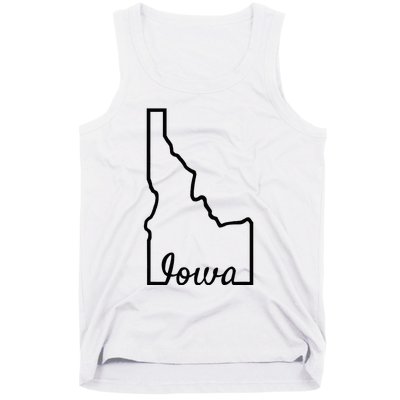 Idaho Iowa Funny Geography Mix Up Joke Idawa State Pride Tank Top