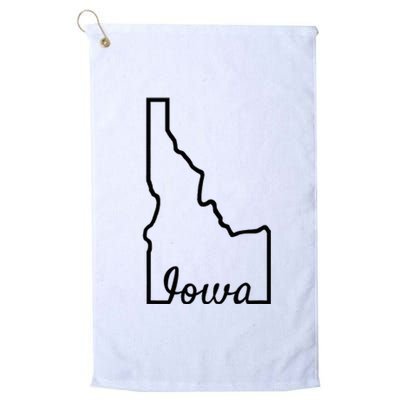 Idaho Iowa Funny Geography Mix Up Joke Idawa State Pride Platinum Collection Golf Towel