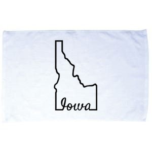 Idaho Iowa Funny Geography Mix Up Joke Idawa State Pride Microfiber Hand Towel