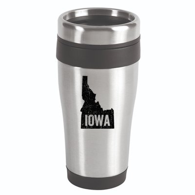 Idaho Iowa Funny Geography Mix Up 16oz Travel Tumbler