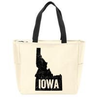 Idaho Iowa Funny Geography Mix Up Zip Tote Bag