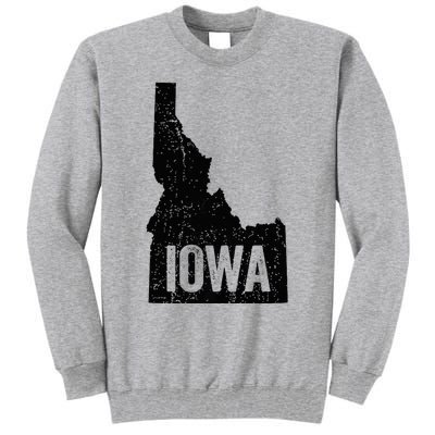 Idaho Iowa Funny Geography Mix Up Tall Sweatshirt