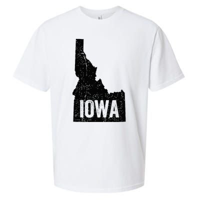 Idaho Iowa Funny Geography Mix Up Sueded Cloud Jersey T-Shirt