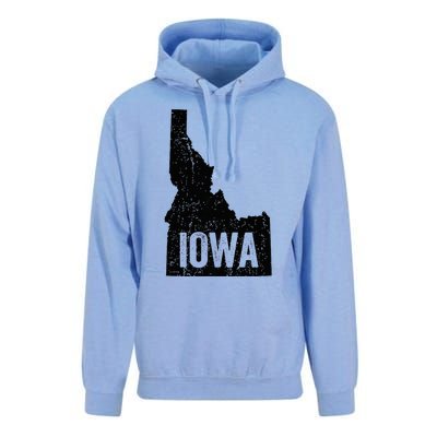 Idaho Iowa Funny Geography Mix Up Unisex Surf Hoodie