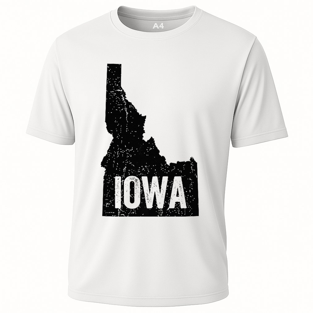 Idaho Iowa Funny Geography Mix Up Cooling Performance Crew T-Shirt