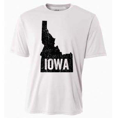 Idaho Iowa Funny Geography Mix Up Cooling Performance Crew T-Shirt