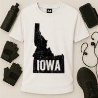 Idaho Iowa Funny Geography Mix Up Cooling Performance Crew T-Shirt