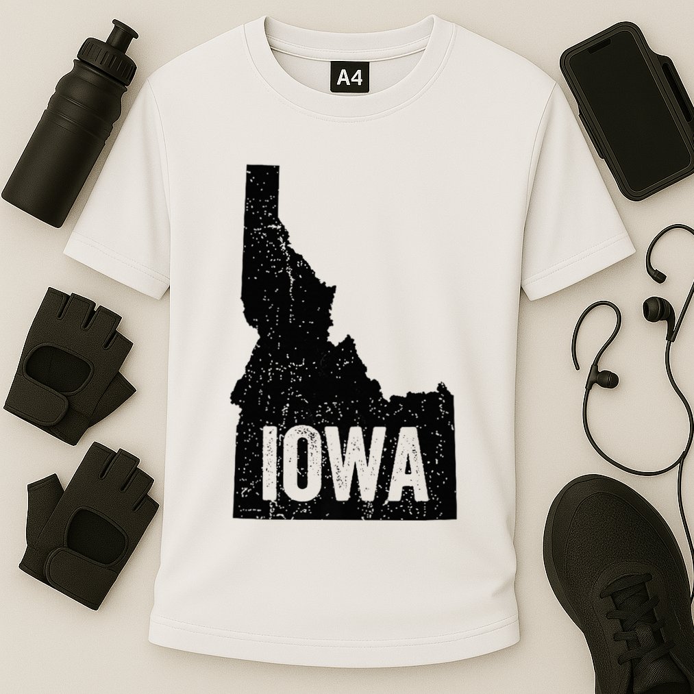 Idaho Iowa Funny Geography Mix Up Cooling Performance Crew T-Shirt