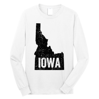 Idaho Iowa Funny Geography Mix Up Long Sleeve Shirt