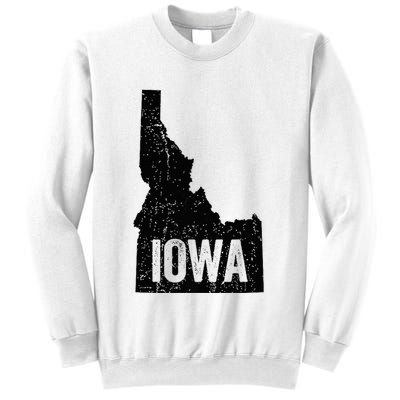 Idaho Iowa Funny Geography Mix Up Sweatshirt