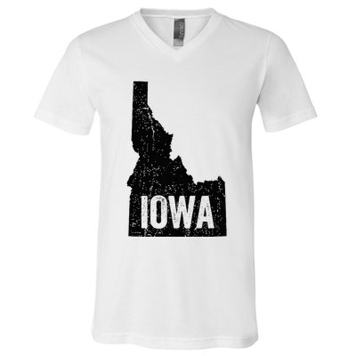 Idaho Iowa Funny Geography Mix Up V-Neck T-Shirt