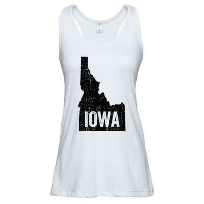 Idaho Iowa Funny Geography Mix Up Ladies Essential Flowy Tank