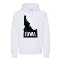 Idaho Iowa Funny Geography Mix Up Premium Hoodie