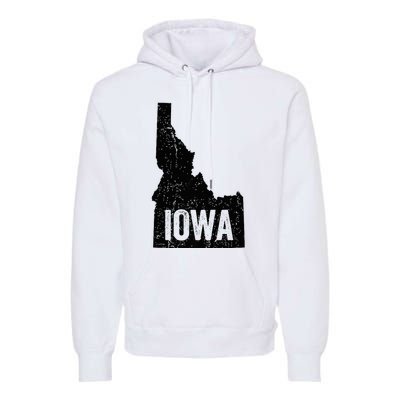 Idaho Iowa Funny Geography Mix Up Premium Hoodie