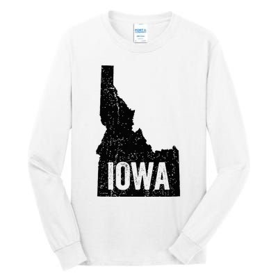 Idaho Iowa Funny Geography Mix Up Tall Long Sleeve T-Shirt