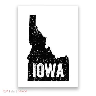 Idaho Iowa Funny Geography Mix Up Poster