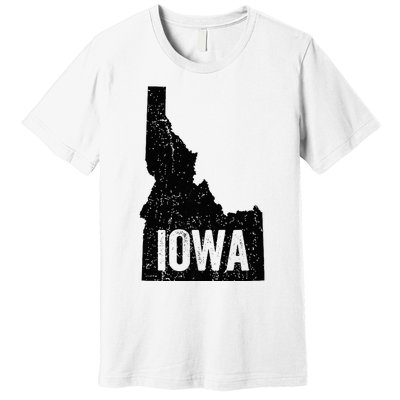 Idaho Iowa Funny Geography Mix Up Premium T-Shirt