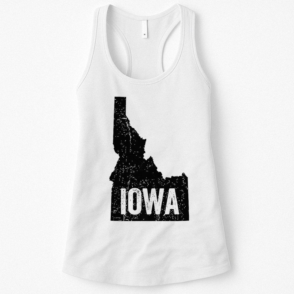 Idaho Iowa Funny Geography Mix Up Womens Tank Top