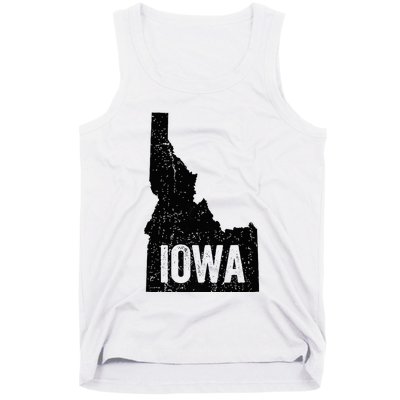 Idaho Iowa Funny Geography Mix Up Tank Top