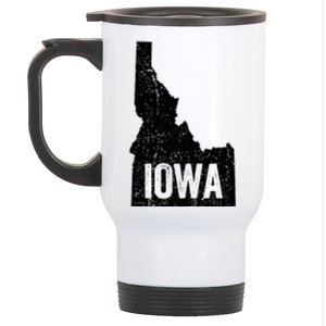 Idaho Iowa Funny Geography Mix Up Stainless Steel Travel Mug