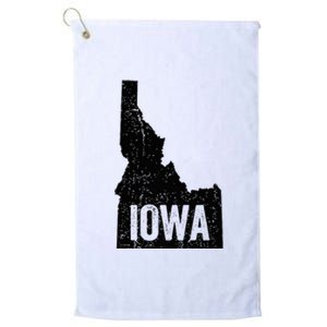 Idaho Iowa Funny Geography Mix Up Platinum Collection Golf Towel