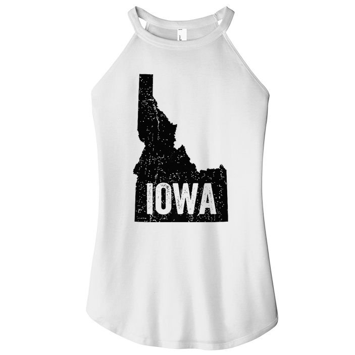 Idaho Iowa Funny Geography Mix Up Women's Perfect Tri Rocker Tank