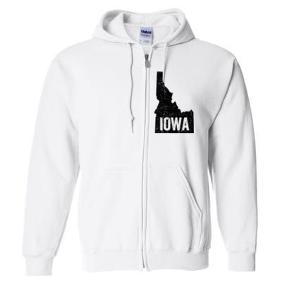 Idaho Iowa Funny Geography Mix Up Full Zip Hoodie