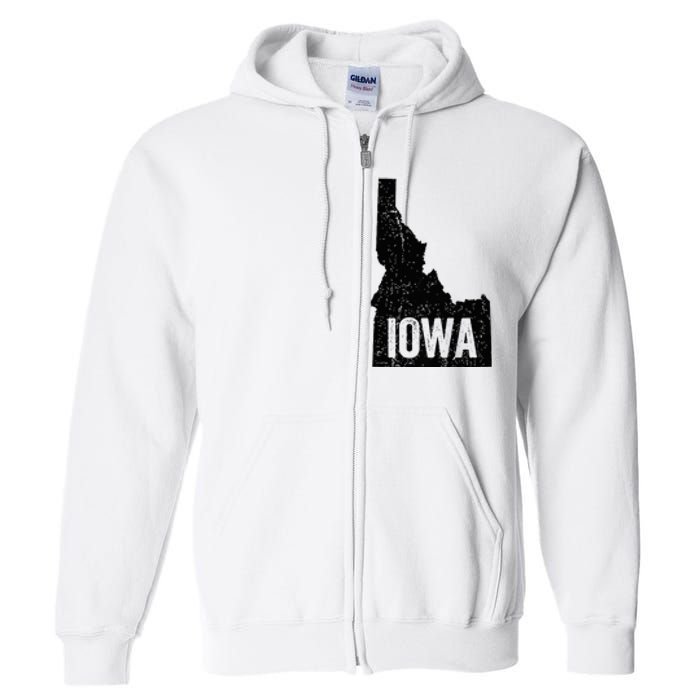 Idaho Iowa Funny Geography Mix Up Full Zip Hoodie