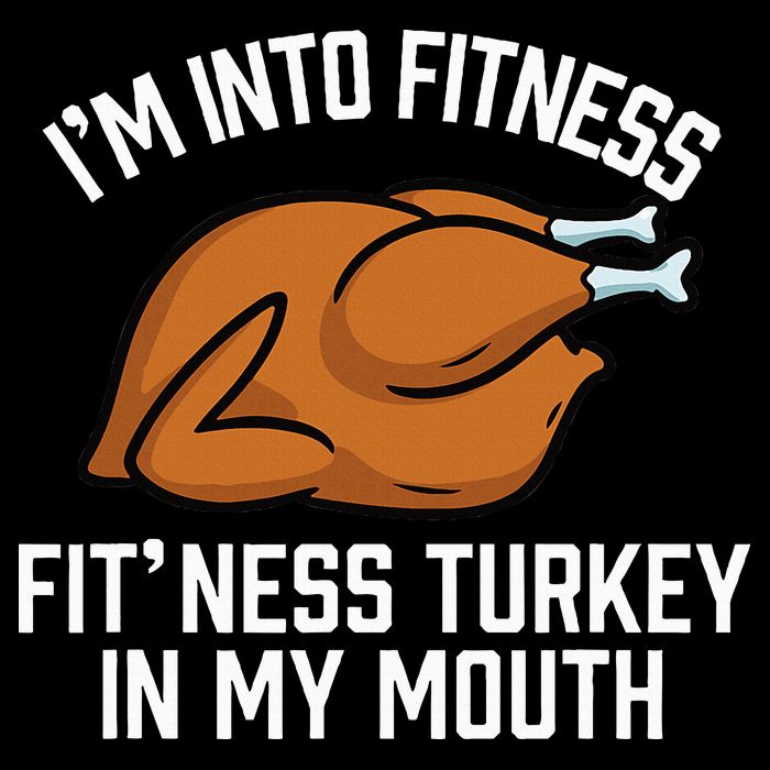 IM Into Fitness Turkey In My Mouth Funny Thanksgiving Bucket Hat