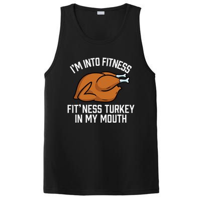 IM Into Fitness Turkey In My Mouth Funny Thanksgiving PosiCharge Competitor Tank