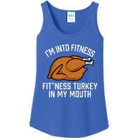 IM Into Fitness Turkey In My Mouth Funny Thanksgiving Ladies Essential Tank