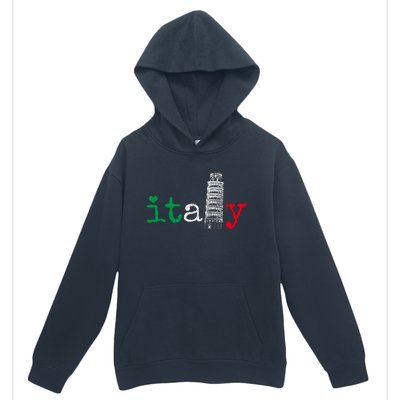 Italy Italy Flag Pride Leaning Tower Of Pisa Urban Pullover Hoodie