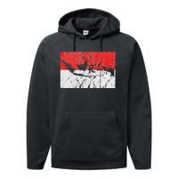 Indonesia Indonesian Flag Map Outline Silhouette Travel Asia Performance Fleece Hoodie