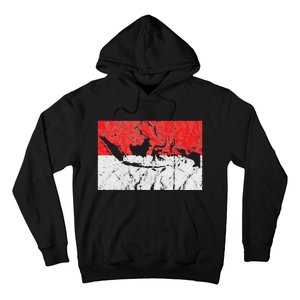 Indonesia Indonesian Flag Map Outline Silhouette Travel Asia Hoodie