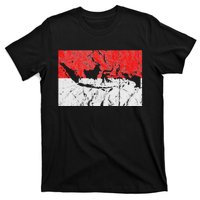 Indonesia Indonesian Flag Map Outline Silhouette Travel Asia T-Shirt