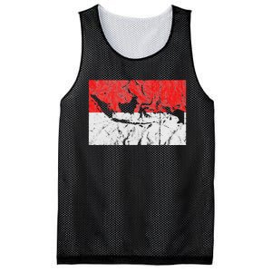 Indonesia Indonesian Flag Map Outline Silhouette Travel Asia Mesh Reversible Basketball Jersey Tank