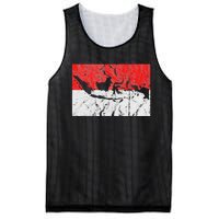 Indonesia Indonesian Flag Map Outline Silhouette Travel Asia Mesh Reversible Basketball Jersey Tank