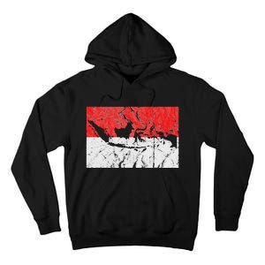 Indonesia Indonesian Flag Map Outline Silhouette Travel Asia Tall Hoodie