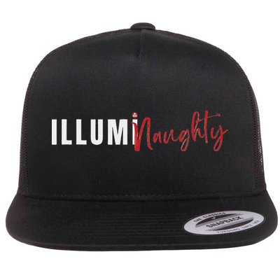 Illuminaughty Illuminati Funny Conspiracy Flat Bill Trucker Hat