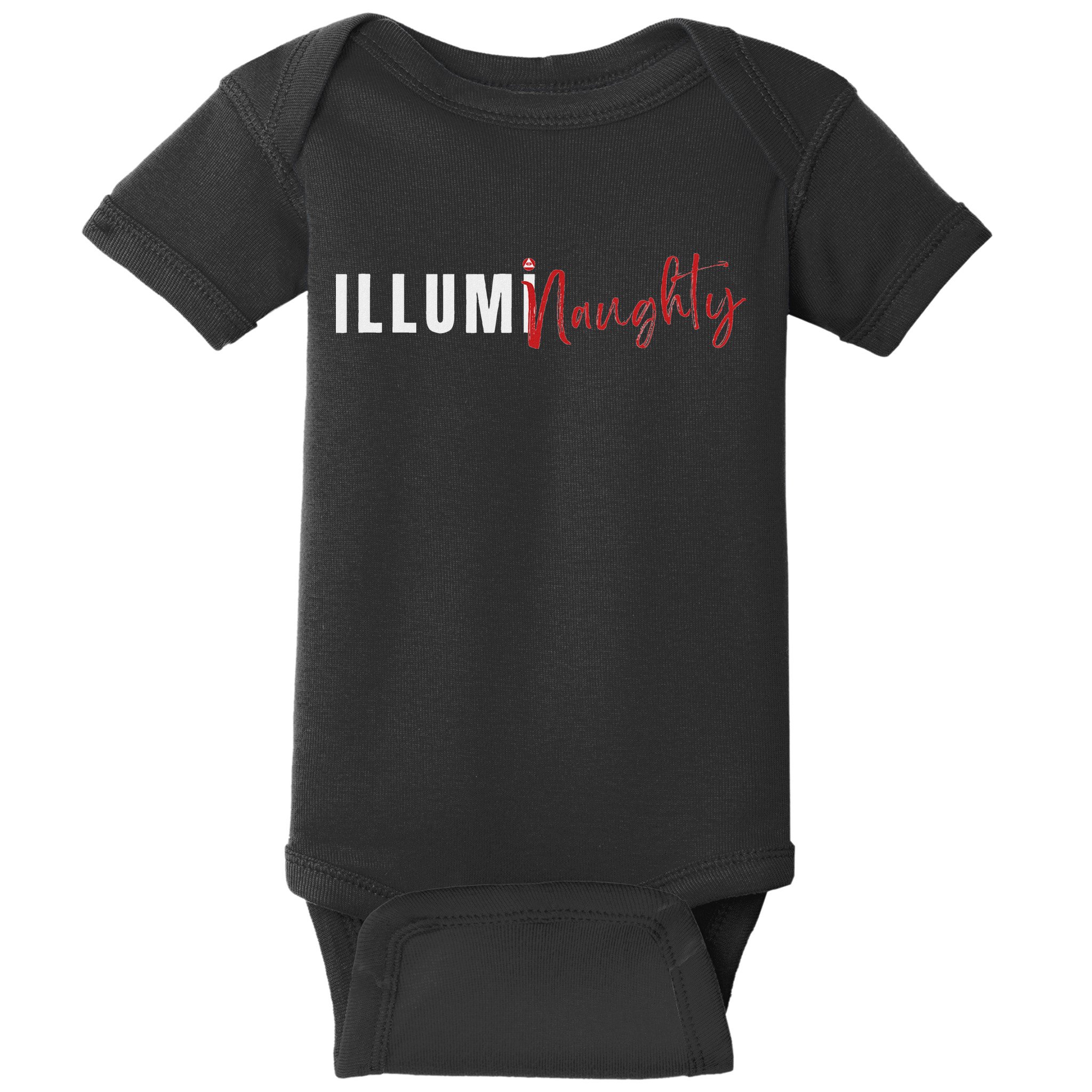 Illuminaughty Illuminati Funny Conspiracy Baby Bodysuit