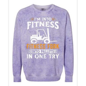 Im Into Fitness Funny Forklift Operator Colorblast Crewneck Sweatshirt